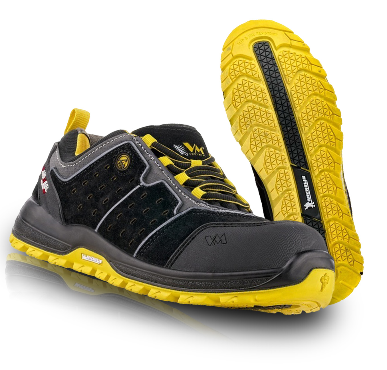 Pracovná obuv, poltopánky VM Footwear Safety Work Shoes with Toe, veľkosť 43